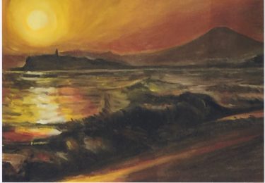 工藤秀征　作品　稲村ヶ崎　夕方(富士)